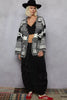 POL Open Front Geometric Print Cardigan with Fringe Detail by FitiqueFit