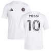 adidas Lionel Messi Inter Miami CF #10 Womens Player Name & Number Performance Shirt (White X-Large) by EasyOptionXY