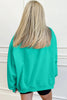 Bright Pink Oversize Blessed Embroidered Mock Neck Sweatshirt by Wild and Free Boutique