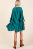 Frill Tie Neck Bell Sleeve Dress For Women – Feminine and Sophisticated Dress with Playful Frill Details and Elegant Bell Sleeves by Stevvex