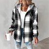 Plaid Drawstring Hoodie Shirt by FitiqueFit