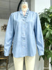 Women's Lace Print Cotton Linen Blouse by FitiqueFit
