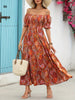 Women’s Paisley One‑Shoulder Maxi Dress by FitiqueFit