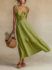 Sleeveless Ruffle Detail High-Waist Maxi Dress – 7 Colors, S–3XL by FitiqueFit