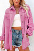 Women Exposed Seam Collared Neck Button Up Jacket with Pockets Stylish Casual Everyday Wear by Stevvex