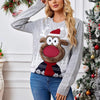 Loose Casual Parent-Child Gray Pullover Christmas Sweater by FitiqueFit