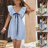 Women's V-Neck Ruffle Puff Sleeve Mini Dress – Flirty Summer Dress by FitiqueFit