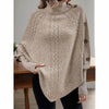 Women's Asymmetry Hem Turtleneck Sweater by FitiqueFit