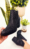 Fiera Glitter Booties in Black