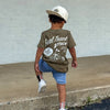 FINAL TRACK ATTACK TEE - MILITARY GREEN by LITTLE RAD THINGS