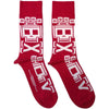 Five Finger Death Punch Pixeled Skull Repeat [Socks] by Rock Band Apparel
