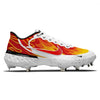 "Flames" Nike Alpha Huarache Elite 3 Low Cleats by Stadium Custom Kicks
