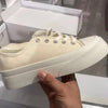 Flat White Sneakers Women's Sports Shoes Platform Vintage Casual Footwear Round Tennis Athletic Canvas Trainers White Sneakers Low Top Canvas Sneakers by Stevvex