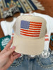 Floral American Flag Trucker Hat by Wild Junkie
