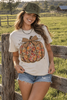 Floral Bow Pumpkin Graphic Tee by Wild Junkie