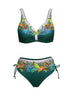 Floral High-Waist Bikini Sets Push Up Swimsuit Summer Two Pieces Swimwear Women Plus Size Two 2 Piece Bikini Sets Push Up Swimsuit Separates Tops Bottoms Swimwear Bathing Suit Women Plus Size Bathing Suits by Stevvex