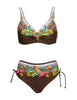 Floral High-Waist Bikini Sets Push Up Swimsuit Summer Two Pieces Swimwear Women Plus Size Two 2 Piece Bikini Sets Push Up Swimsuit Separates Tops Bottoms Swimwear Bathing Suit Women Plus Size Bathing Suits by Stevvex