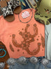 Floral Horseshoe Graphic Tee - Terracotta by Wild Junkie