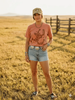 Floral Horseshoe Graphic Tee - Terracotta by Wild Junkie
