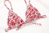 Floral Print Bikini String Swimsuit High Cut Bikini Set Bathing Suit Women's Swimsuit Halter Ribbed Polka Dot Tie Dye String Bathing Suit Bikini Set Women Swimwear High Waist Bikinis Beach by Stevvex