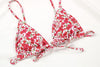 Floral Print Bikini String Swimsuit High Cut Bikini Set Bathing Suit Women's Swimsuit Halter Ribbed Polka Dot Tie Dye String Bathing Suit Bikini Set Women Swimwear High Waist Bikinis Beach by Stevvex