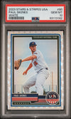 Graded 2023 Panini Stars & Stripes USA Paul Skenes #80 White #/99 Rookie RC Baseball Card PSA 10 Gem Mint