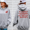 Catch Footballs Hooded Sweatshirt by Hey Jude Graphic Tees
