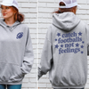 Catch Footballs Hooded Sweatshirt by Hey Jude Graphic Tees