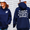 Catch Footballs Hooded Sweatshirt by Hey Jude Graphic Tees