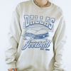 Retro Dallas Football Crewneck Sweatshirt by Hey Jude Graphic Tees