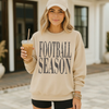 Distressed Football Season Crewneck Sweatshirt by Hey Jude Graphic Tees