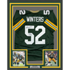 Framed Autographed/Signed Frank Winters 35x39 SB XXXI Champs Green Bay Green Football Jersey JSA COA by Hall of Fame Sports Memorabilia