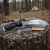 Frontier Persian Clip Point Bowie Knife Engraved D2 Steel Fixed Blade by JW SteelCrafts