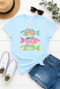 Preppy Summer Coastal Fish Graphic Tee by Ocean & 7th
