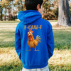 Funny F-Caw-F Chicken Back Print Kids Hoodie by Adorb Custom Tees
