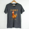 Funny F-Caw-F Rooster Unisex V-Neck T-Shirt by Adorb Custom Tees
