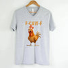 Funny F-Caw-F Rooster Unisex V-Neck T-Shirt by Adorb Custom Tees