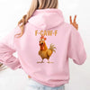 Funny F-Caw-F Rooster Hoodie by Adorb Custom Tees