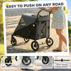 Dog Stroller for Large Dogs Up to 66 LBS with All-Terrain Spring Suspension, 8-Position Adjustable Handle by Furr Baby Gifts