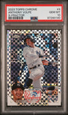 Graded 2023 Topps Chrome Anthony Volpe #4 XFractor Rookie RC Baseball Card PSA 10 Gem Mint