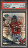 Graded 2022 Topps Bowman Best University Jaxson Dart #96 Refractor Rookie RC Football Card PSA 10 Gem Mint