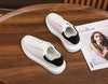 Genuine Leather Women Platform Sneakers Autumn Fashion Sports Little White Shoes Platform Flats Casual Lace Up Woman Comfort Walking Sneakers by Stevvex