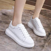Genuine Leather Women Platform Sneakers Autumn Fashion Sports Little White Shoes Platform Flats Casual Lace Up Woman Comfort Walking Sneakers by Stevvex