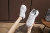 Genuine Leather Women Platform Sneakers Autumn Fashion Sports Little White Shoes Platform Flats Casual Lace Up Woman Comfort Walking Sneakers by Stevvex