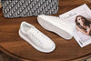 Genuine Leather Women Platform Sneakers Autumn Fashion Sports Little White Shoes Platform Flats Casual Lace Up Woman Comfort Walking Sneakers by Stevvex