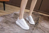 Genuine Leather Women Platform Sneakers Autumn Fashion Sports Little White Shoes Platform Flats Casual Lace Up Woman Comfort Walking Sneakers by Stevvex