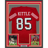 Framed Autographed/Signed George Kittle 35x39 San Francisco Red Alternate Football Jersey Beckett BAS COA by Hall of Fame Sports Memorabilia