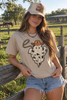 Cowboy Ghost Sequin Patch Tee by Wild Junkie