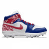 "Giant Buffalo Elephant" Jordan 1 TD Cleats by Stadium Custom Kicks