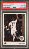 Graded 1989 Upper Deck Kirk Gibson World Series Home Run #666 Baseball Card PSA 10 Gem Mint